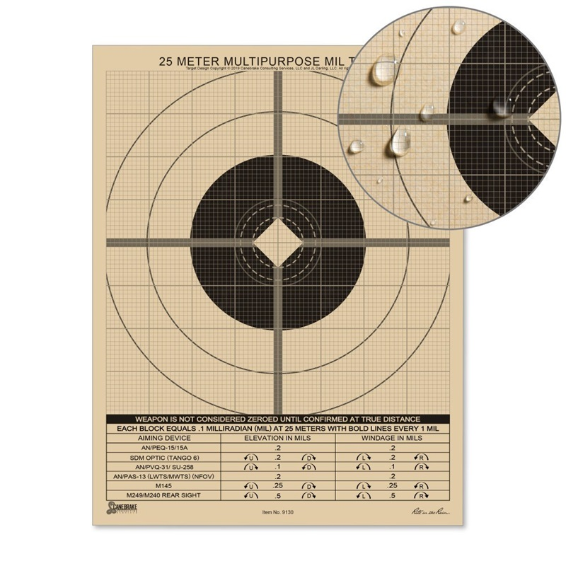 25 Meter MIL Target - Rite in the Rain