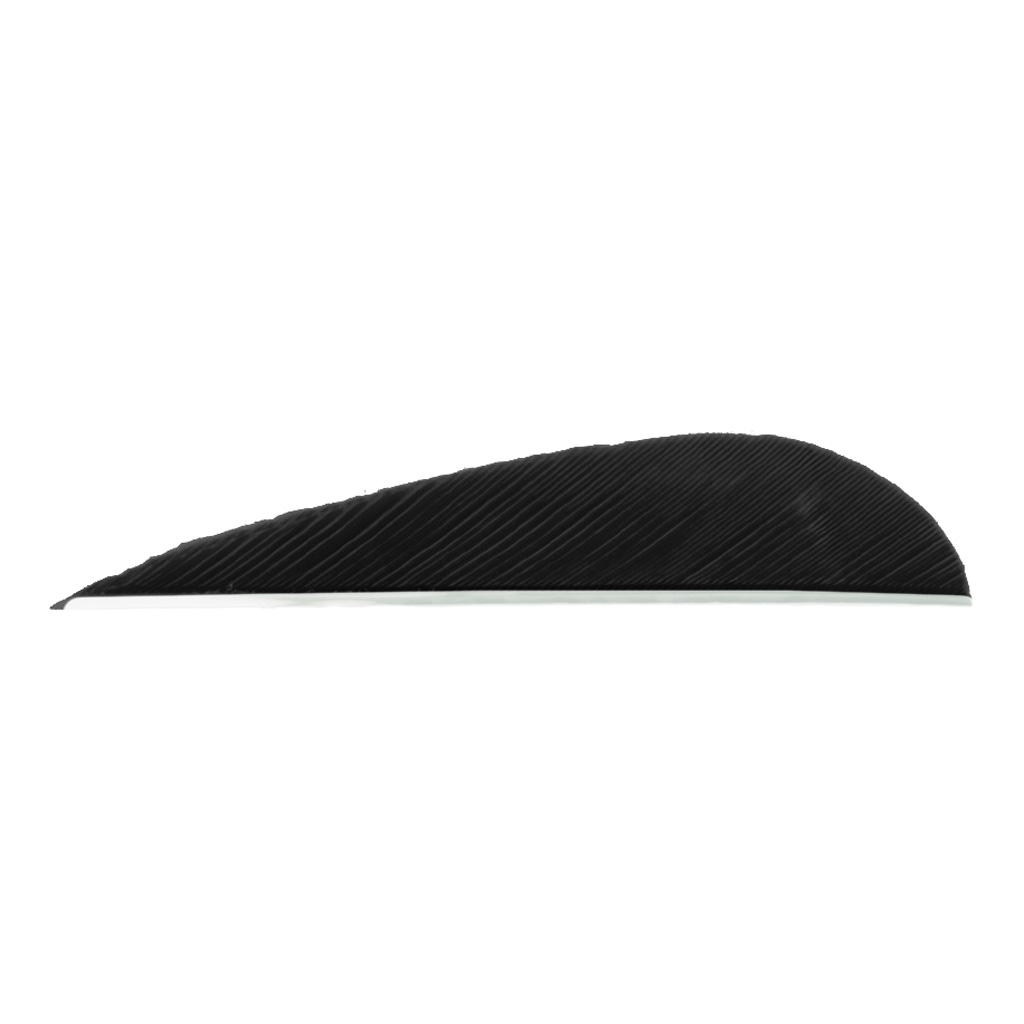 Trueflight 11208 Parabolic Feathers Black 3" RW 100 Pack