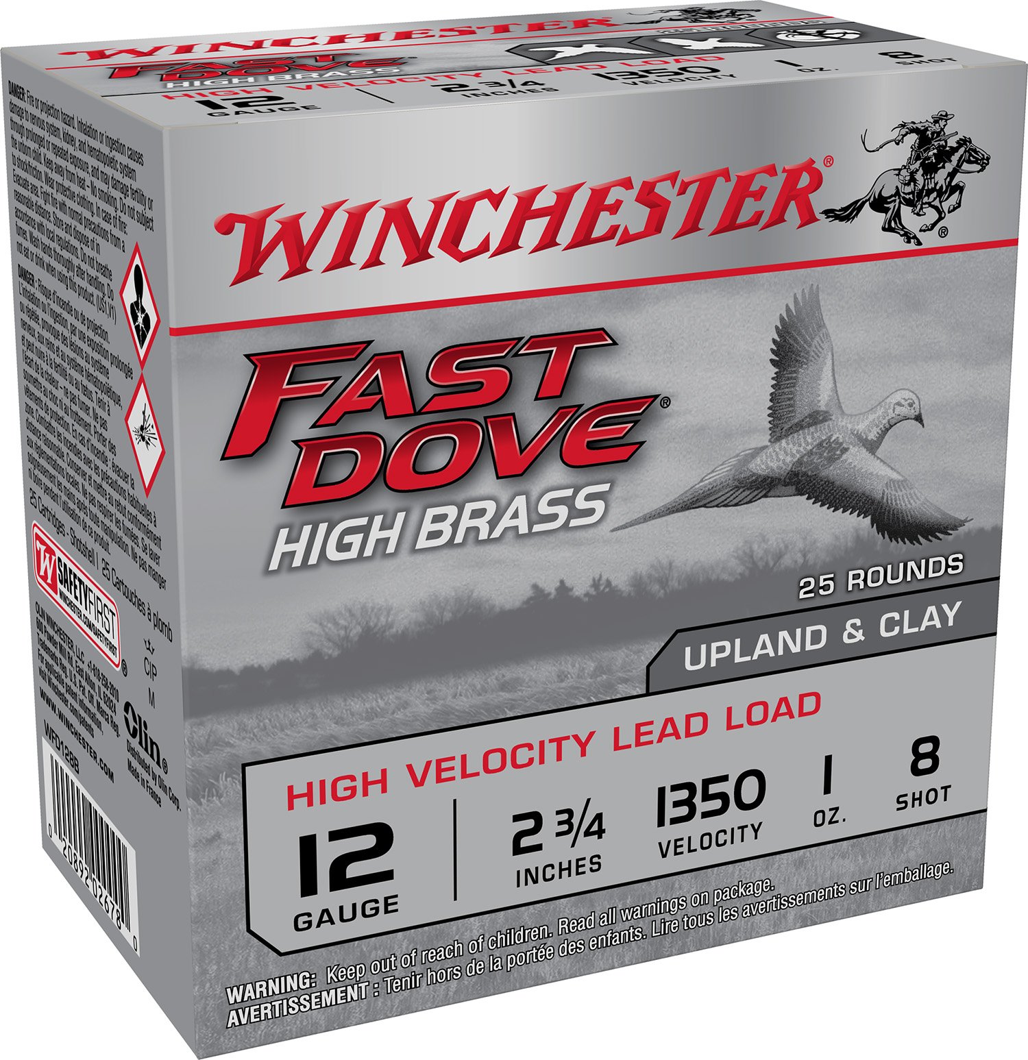 Winchester Fast Dove HB 2-3/4" #8 1oz 12ga Ammo 25rds WFD128B - Winchester - 12 GAUGE