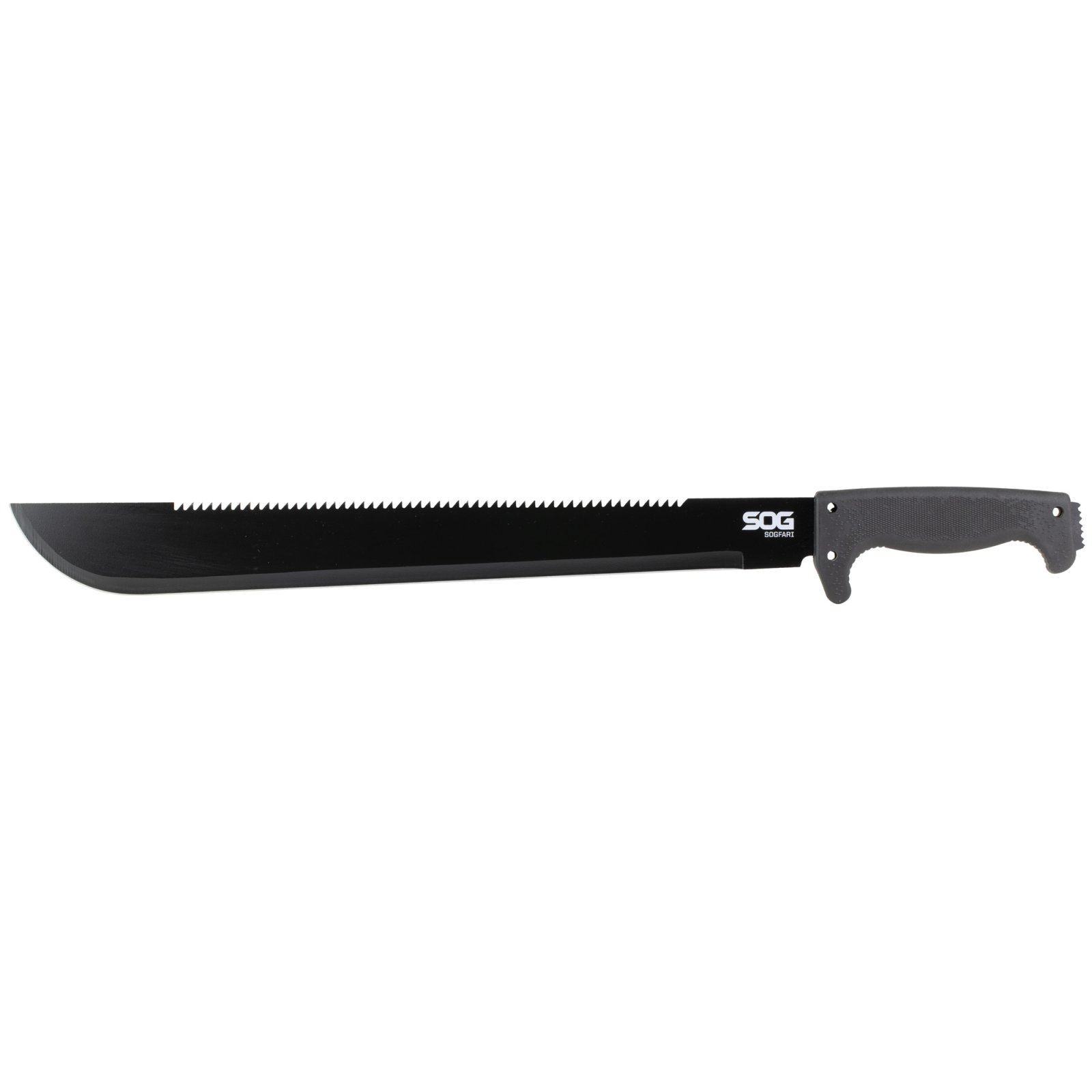 SOG SOGMC02N SOGfari 18" Machete 3Cr13MoV SS Blade Black Kraton Handle