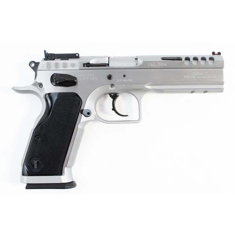 Tanfoglio TFSTOCKM9 Defiant Stock Master 9mm 17+1 4.75" Chrome/Wood