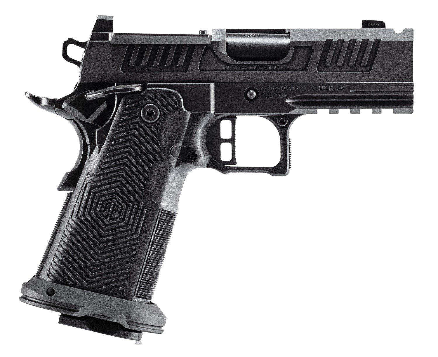 Alpha Foxtrot AF1911-Romulus 9mm 3.5" Ported DLC Black - Alpha Foxtrot - 9mm Luger