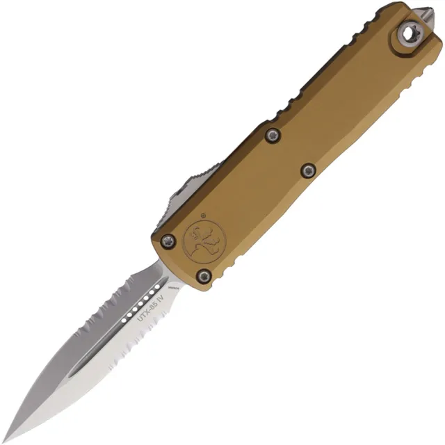 Microtech UTX-85 G4 3.1 In D/E PS Stonewash Tan ALU Handle