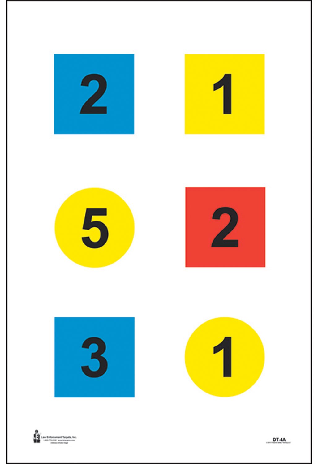 Action Target DT4C100 Training Discretionary Command Circle/Square Paper