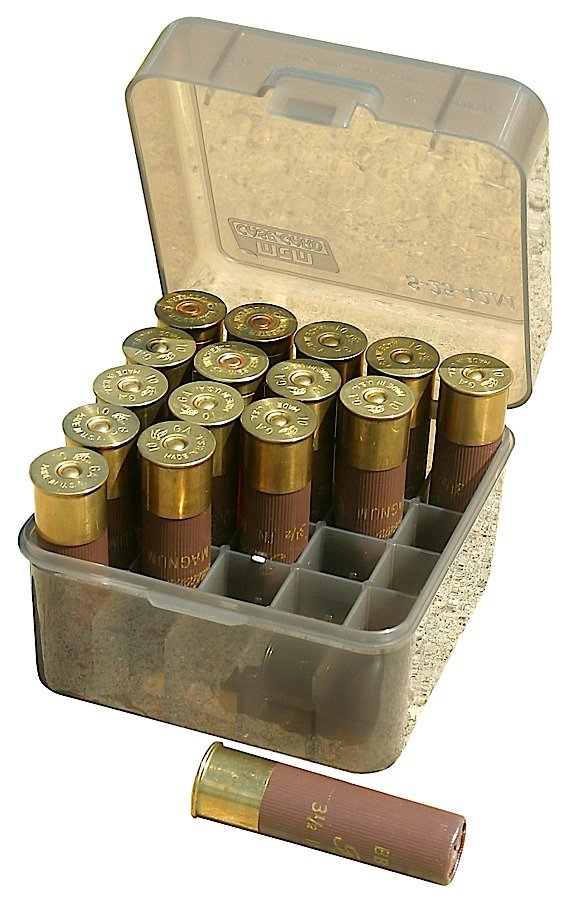 Buy MTM Case-Gard Shotshell Boxes Dual Gauge 10/12GA 25rd - Clear Smoke S25-12M online