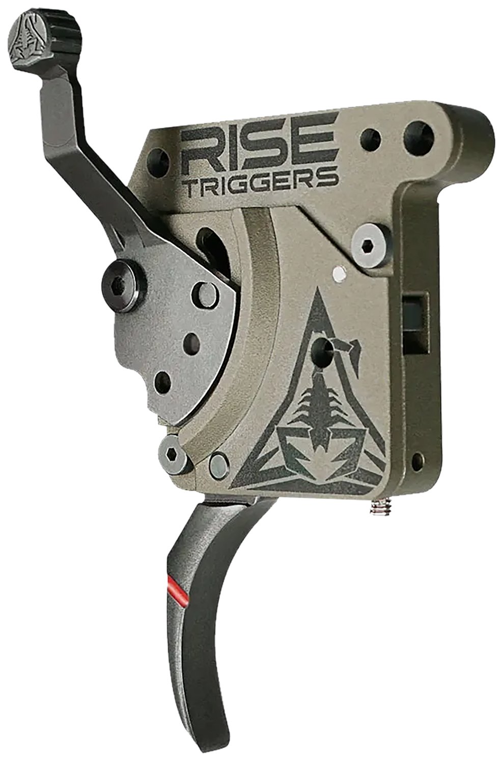 Rise Armament RA735C Reliant Trigger Black/FDE Curved - Rise Armament - RELIANT