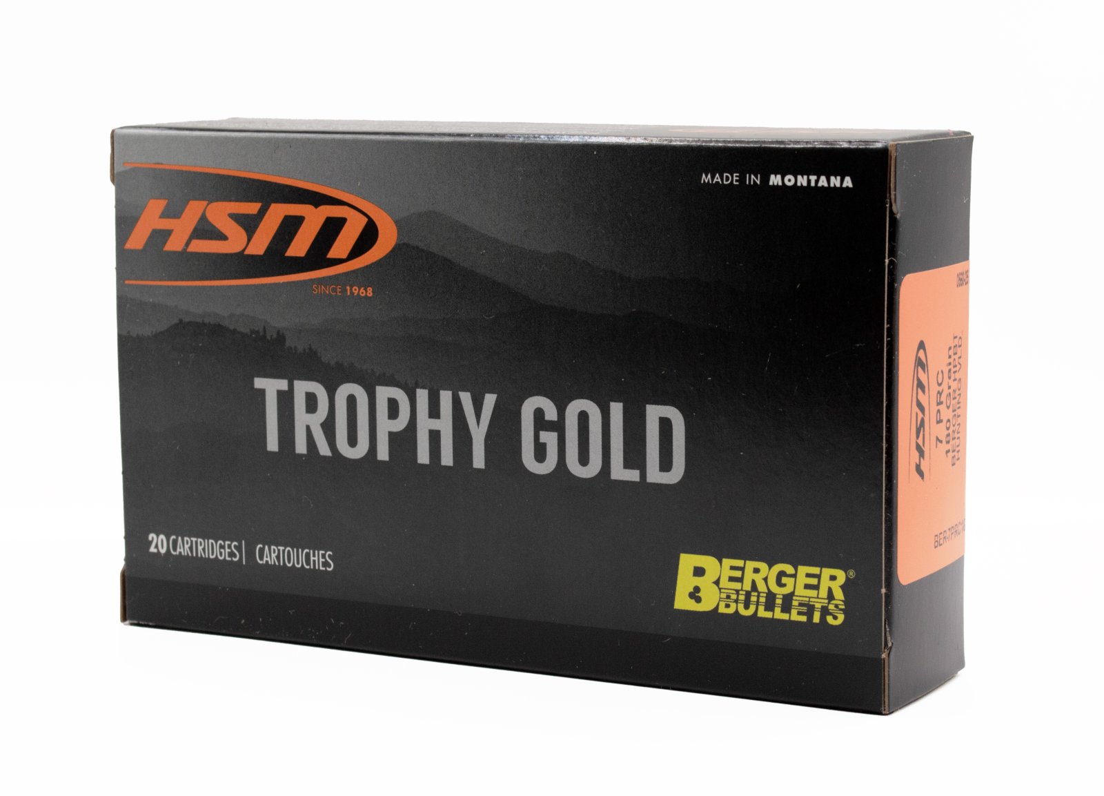 HSM 7MM PRC 180GR BERGEER MATCH HUNTING VLD 20RD