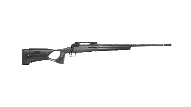 Savage Arms 33038 110 KLYM V2 6.5 Creedmoor 22" Blackout Cerakote Rifle - Savage Arms - 6.5 Creedmoor for sale at TheGunDock