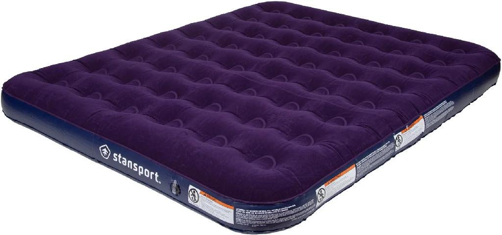 S/SPORT 384-100 Queen 9 In Heavy PVC Air Bed 80 x 59 Plush Flocked