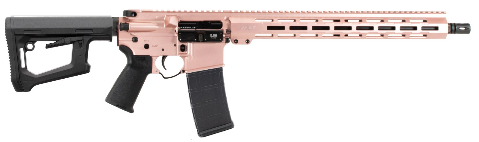 Alex Pro RI367RG 5.56 NATO 16" Rose Gold MLOK, Nitride Barrel, MOE Stock