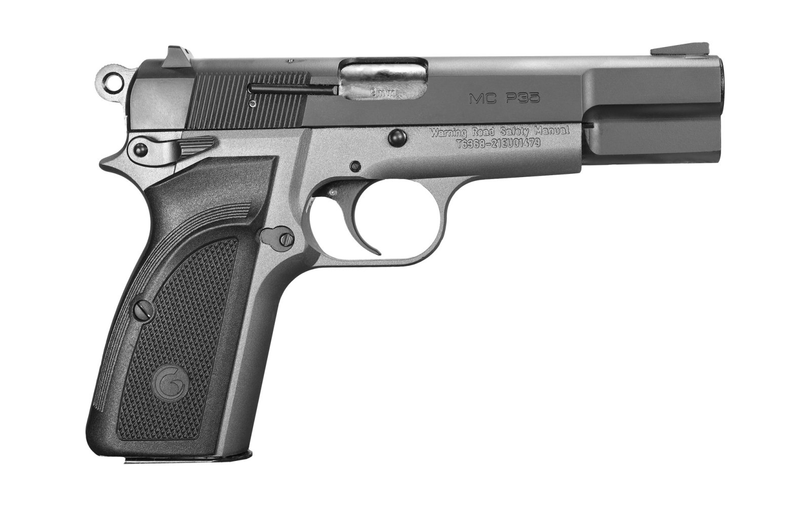 EAA Girsan 390455 MC P35 9MM Luger 15+1 4.87" Black Steel Barrel Serrated