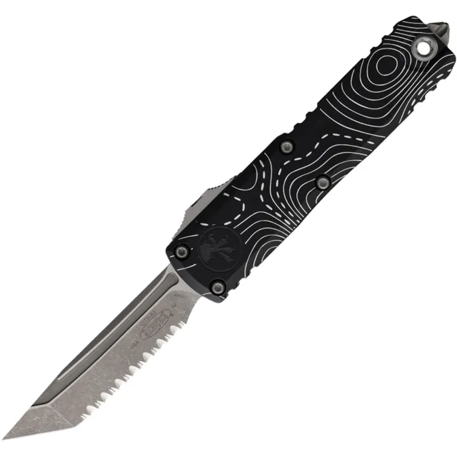 Microtech UTX-85 G4 3.1 In Full Serrate Stonewash Tan Alu Handle