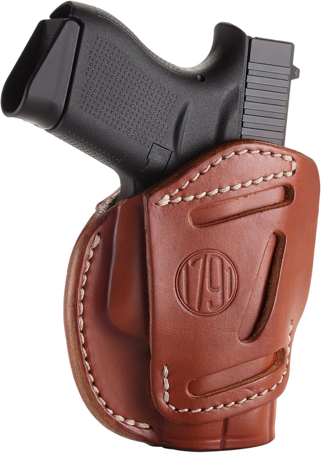 1791 Gunleather 3WH-2-CBR-A 3-Way Holster Classic Brown Size 2 Ambi - 1791 Gunleather - CLASSIC BROWN