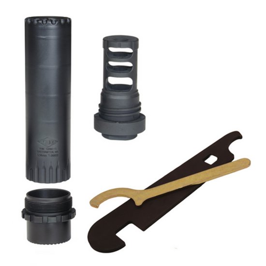 YHM Turbo T3 5.56 Suppressor - QD Muzzle Brake