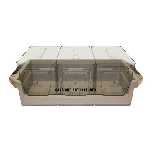 MTM Case-Gard Metal Ammo Can Tray for 50 Caliber Cans - Dark Earth, 22.5" x 13.3" x 4.8" - MTM Case-Gard - 50 cal
