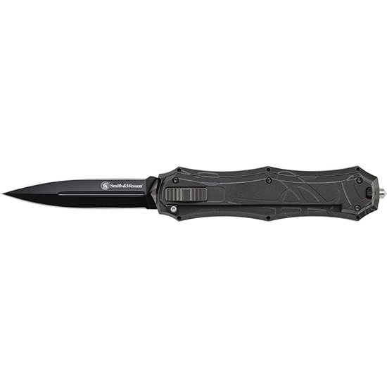 Buy Smith & Wesson SWOTF9B OTF Assist Finger Actuator Knife - 3.6" Blade, 8.77" Overall Length, 0.375lb Weight, AUS-8 Blade Material online