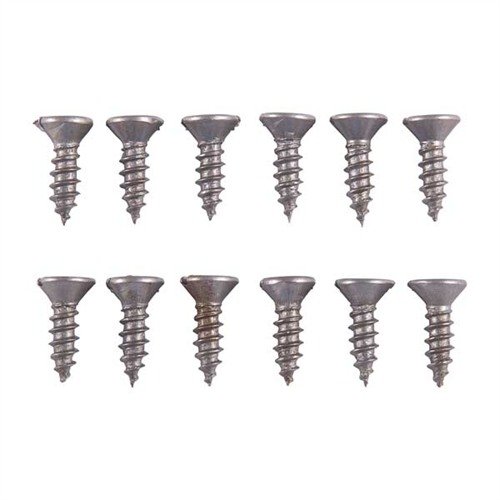 Brownells 6X1/2" STEEL FLAT HEAD WOOD SCREWS BLUED 12 PACK