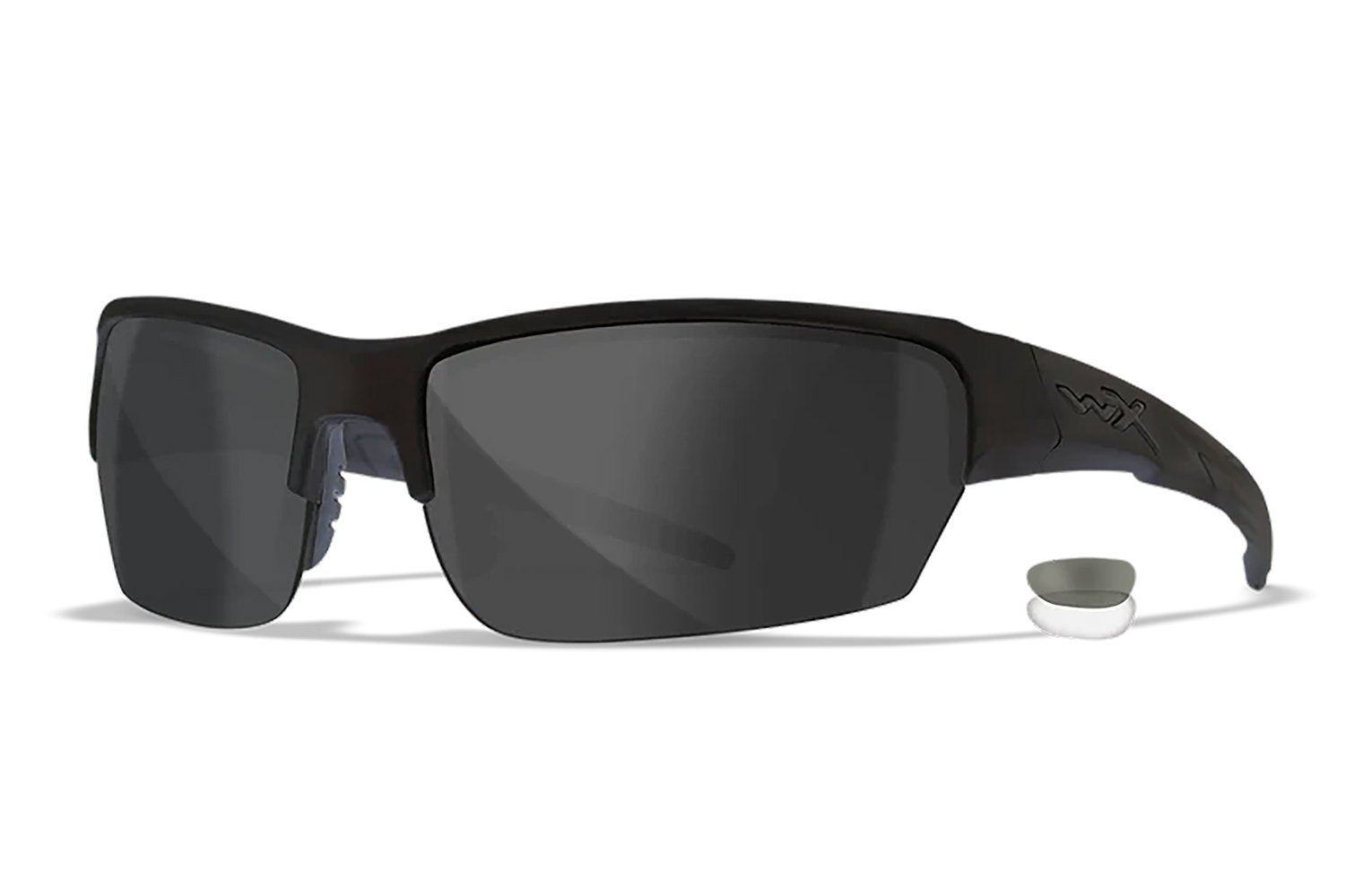 Wiley X CHSAI07 SAINT S/M Smoke Gray/Clear Lens Polycarbonate Matte Black Frame - WILEYX - MATTE BLACK