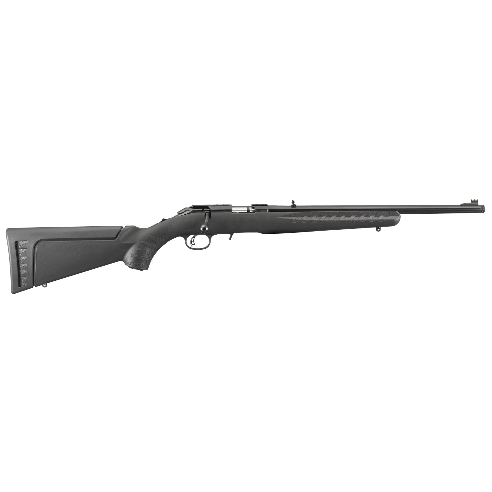 Ruger American Rimfire 22 WMR 18" Threaded 9rd Black Synth Stock Rifle 8322
