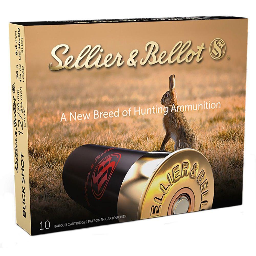 Sellier & Bellot SB12BSE 12 Gauge 2.75" 12 Pellets 00 Buck Shotgun Ammo 10 Rounds