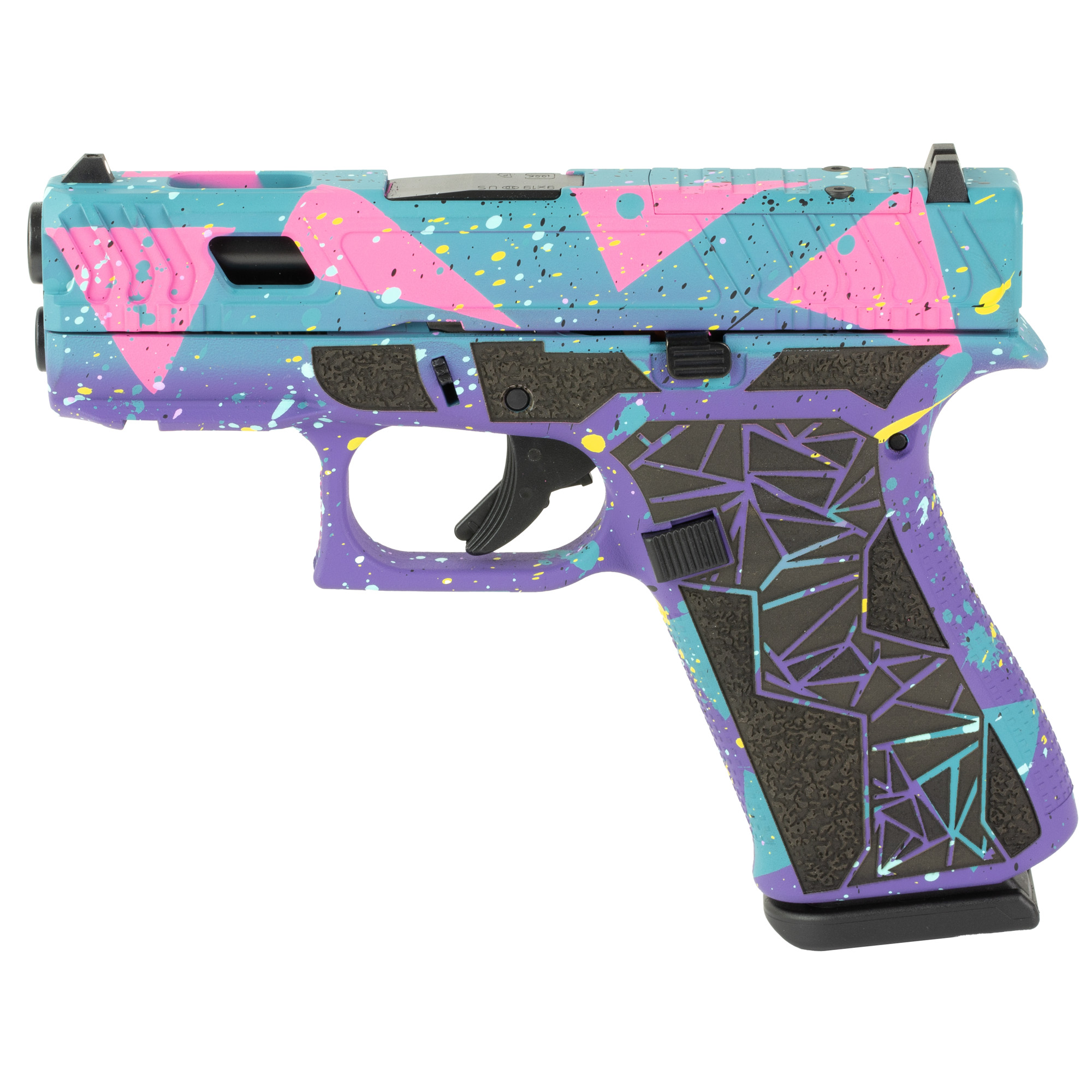 Glock UX4350204 43X 9MM Pistol, 3.41" Barrel, Custom Cerakote Finish