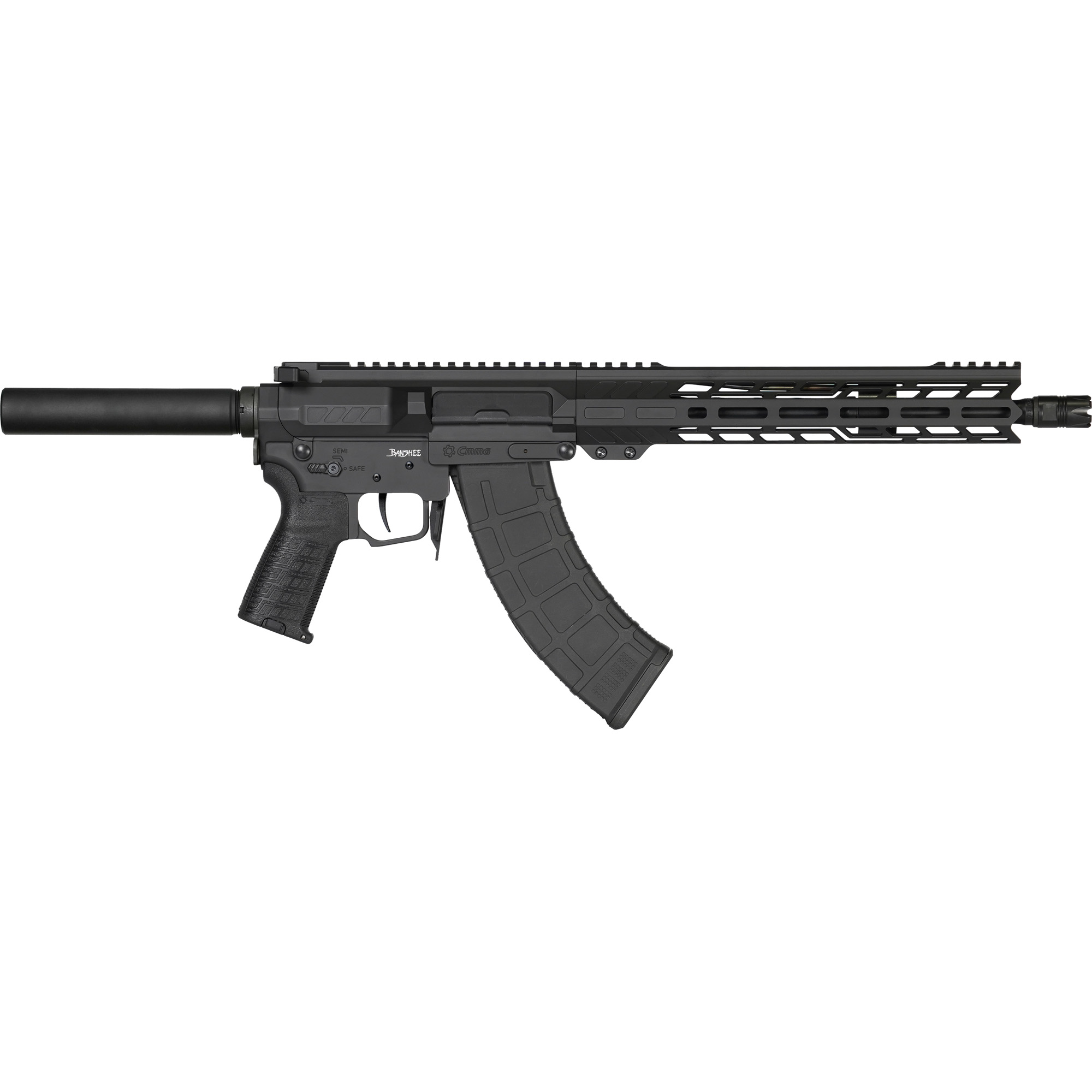 CMMG 76A1D0AAB Banshee Mk47 7.62x39mm 8" AR Pistol 30+1 Black