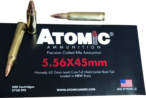 Buy Atomic 858767004898 5.56x45 62GR FMJ 500RD Bulk Ammo online