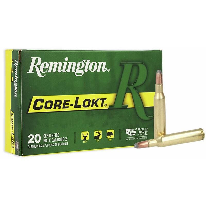 Remington Core-Lokt Centerfire Rifle Ammo, 257 Roberts, 117gr Soft Point, 20 Rounds, 2650 FPS Velocity
