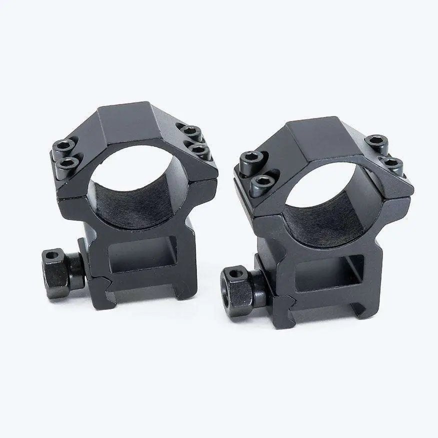 Riton Optics 1" High Profile Scope Rings RTM-Hi-1 6061-T6 Aluminum Black