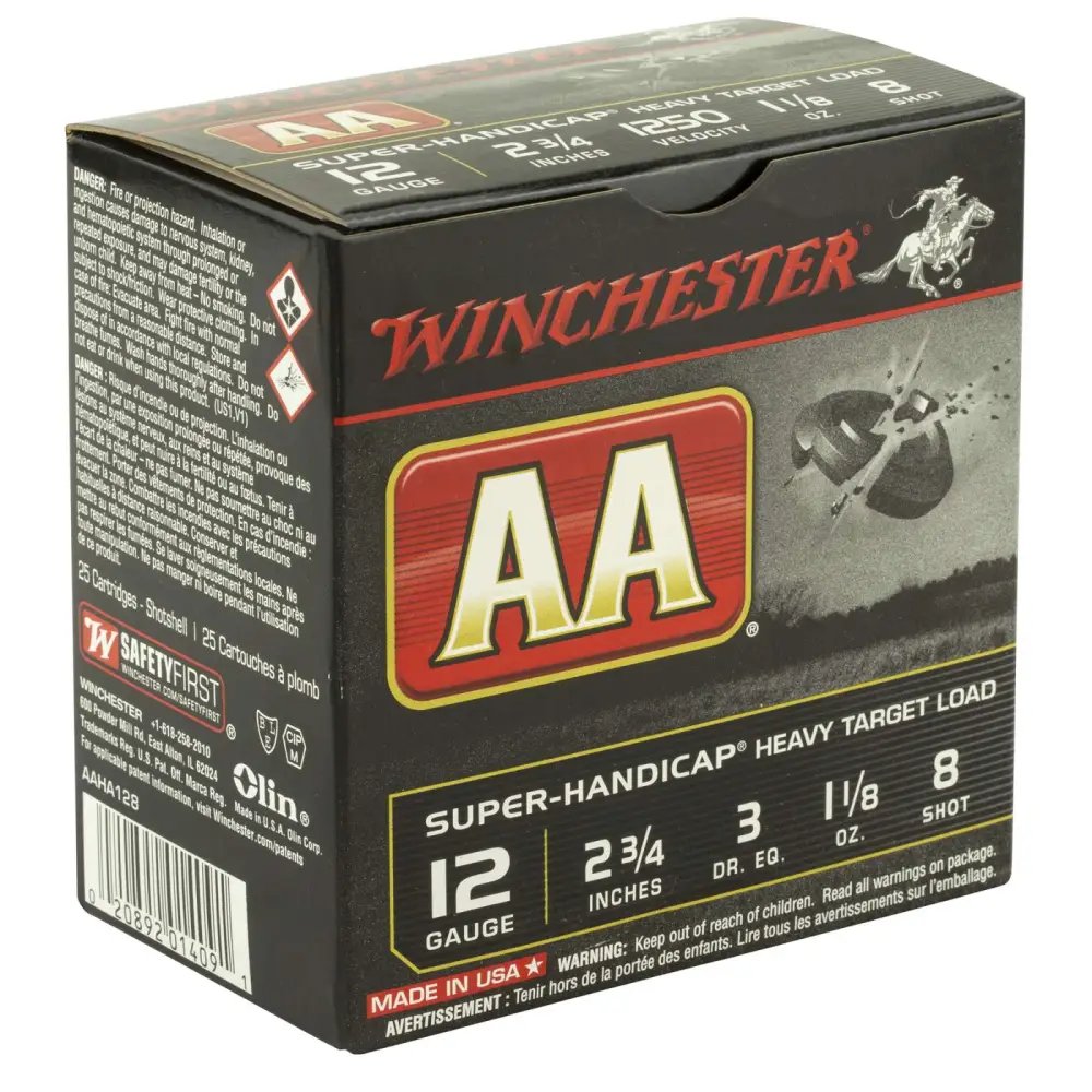 Winchester AAHA128 12 Gauge 2.75 in 1 1/8 oz 8 Shot 1250 fps 25 Rounds - Winchester - LEAD