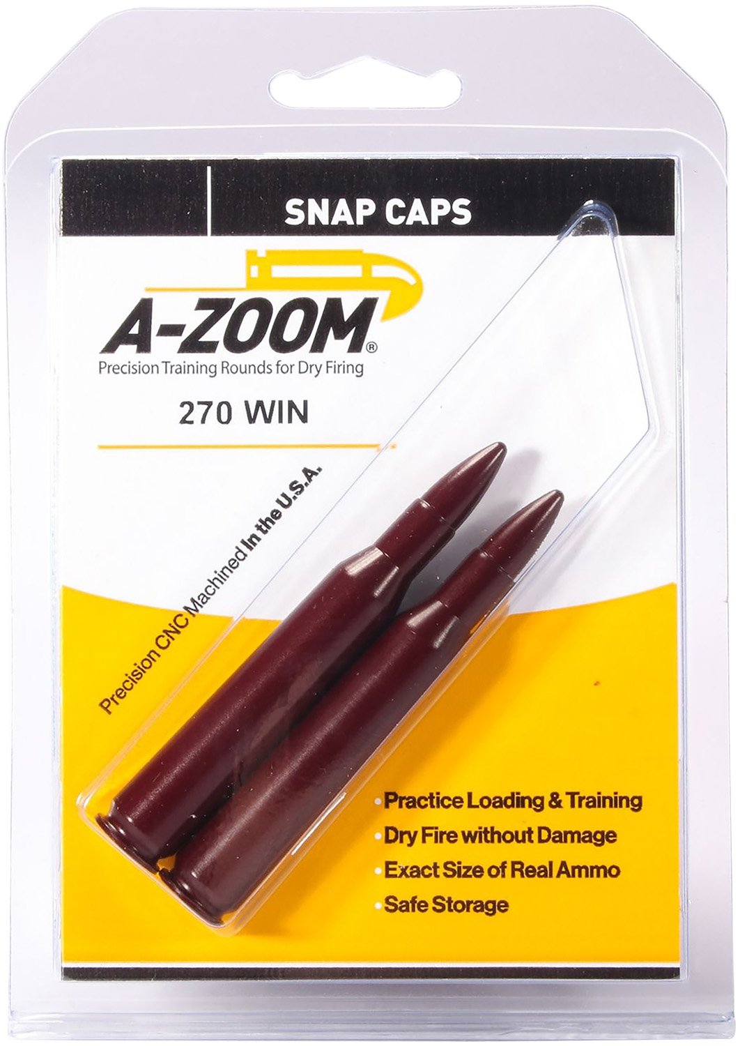 A-Zoom 12224 Precision Aluminum Snap Caps, .270 Winchester, Trigger Tuning Tool, 2 Pack