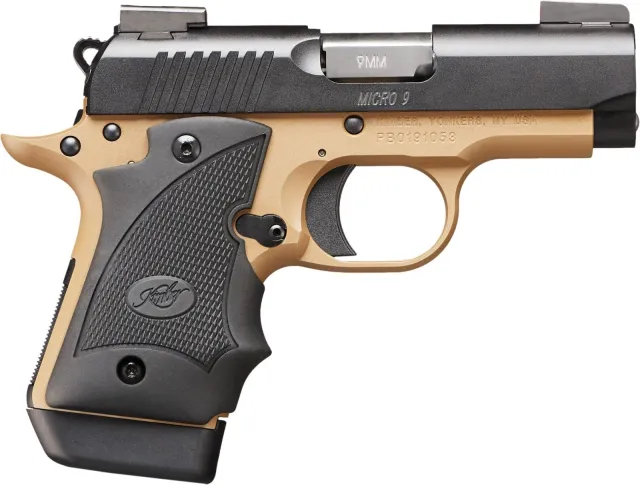 Kimber Micro 9 Desert Night DN 9MM Pistol - 3.15" Barrel, Black KimPro Slide, Desert Tan Finish - Kimber Manufacturing, Inc. - 9MM for sale at TheGunDock