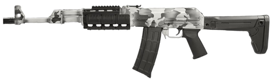 Zastava ZR90556CSW PAP M90 AK 5.56 Rifle Snow Camo, 18.5" Barrel, 30rd - Zastava Arms - 5.56x45