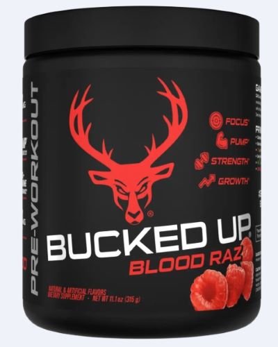Bucked Up Pre-Workout Blood Raz 30 Serving Tub