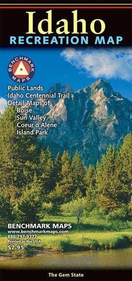 BENCHMARK ID-MAP Idaho Recreation Map Folded 38x27 in Sheet - BENCHMARK