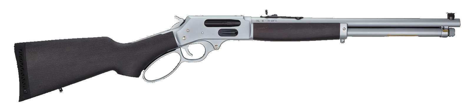 Henry H010GAW Side Gate All Weather 45-70 Gov 4+1 18.43" Hard Chrome Plated Round Barrel Satin Hard Chrome Steel Stained Hardwood Right Hand - Henry Repeating Arms - 45-70 GOVT