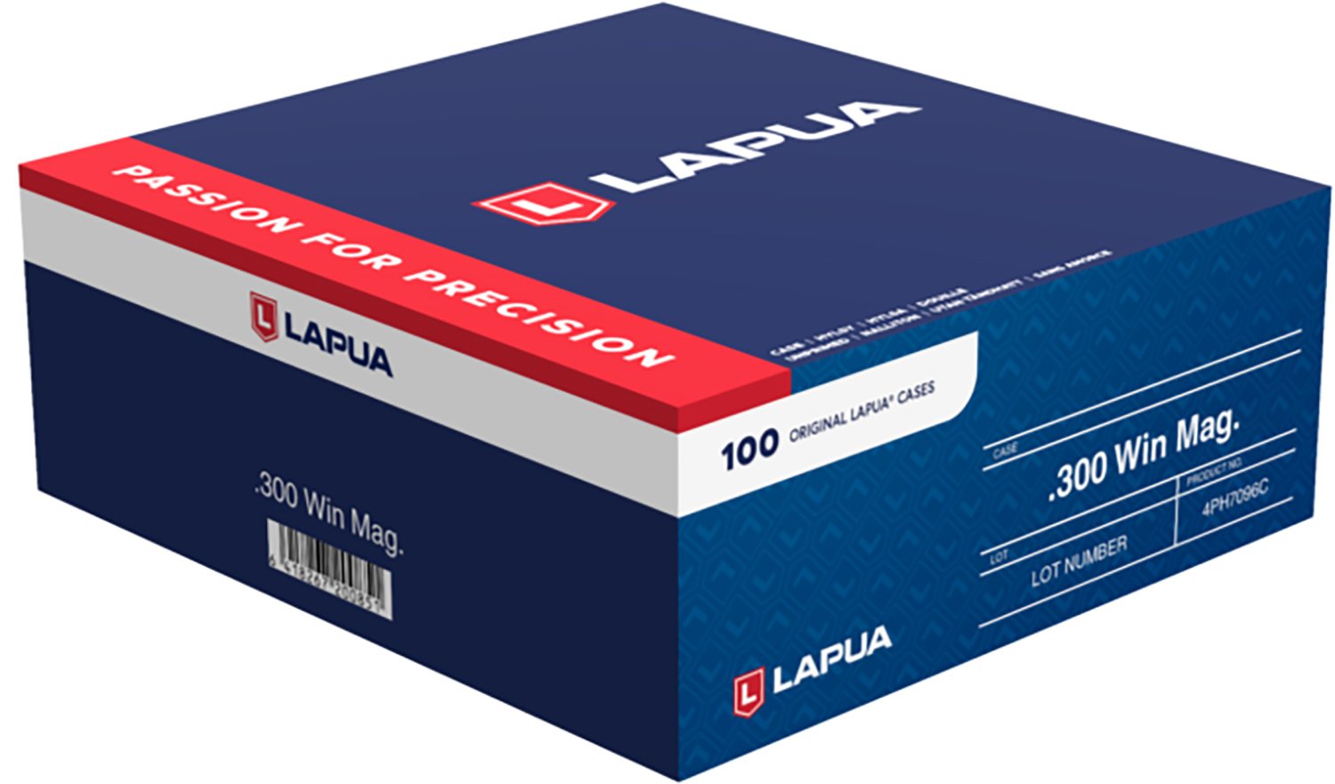 Lapua Reloading Rifle Brass 300 Winchester Magnum Brass 100/ct - LAPUA - BRASS