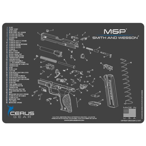 CERUS GEAR S&W M&P SCHEMATIC GRAY/BLUE - Cerus Gear