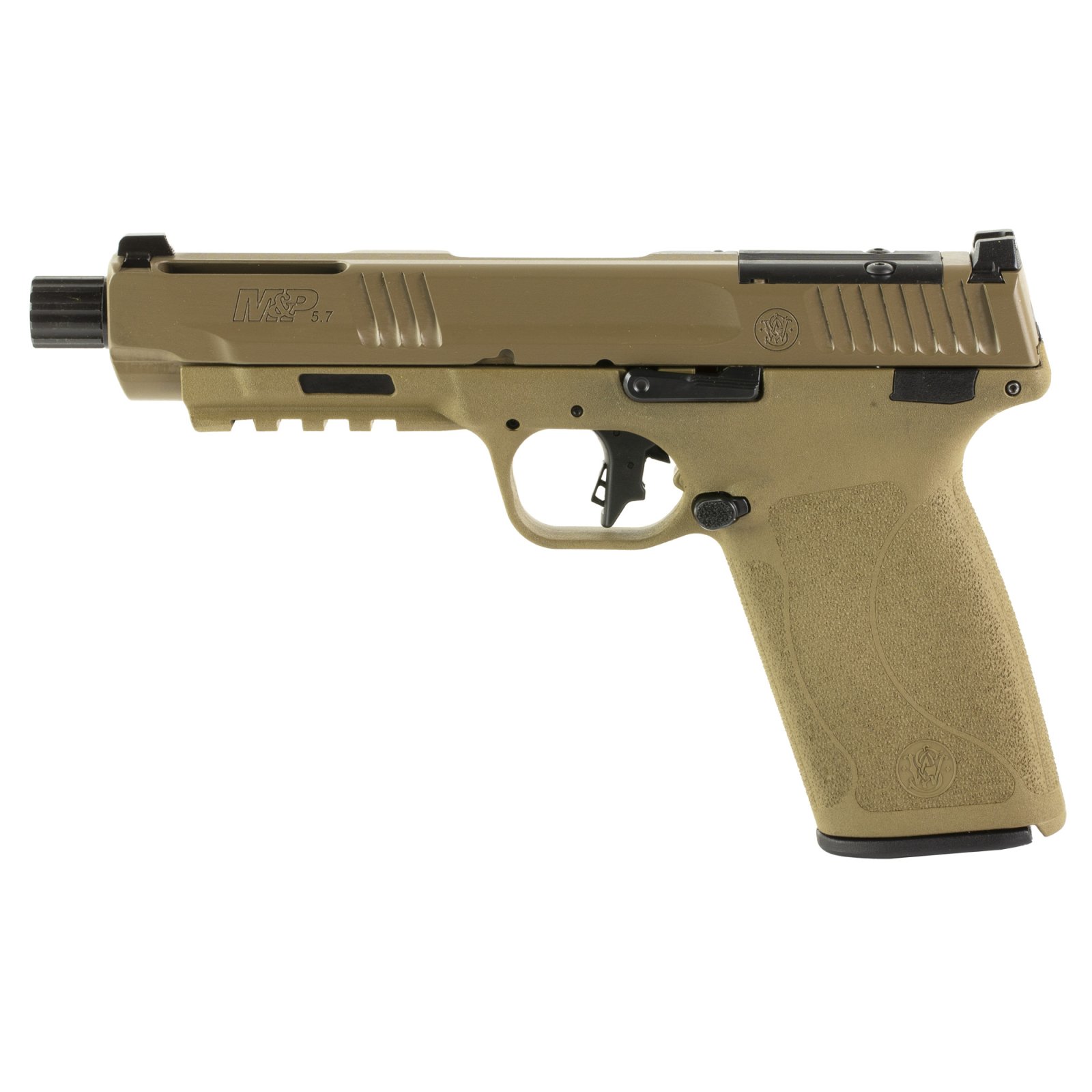 Buy S&W M&P 14004 Pistol 5.7x28 22+1 FDE Stainless Slide 3-Dot Sights online