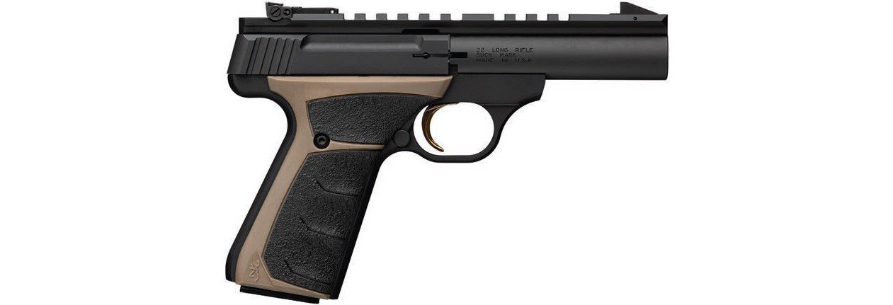 Browning 051604490 Buck Mark 22LR 10+1 FDE/Black UFX Grips 4" Barrel - Browning - 22 LR