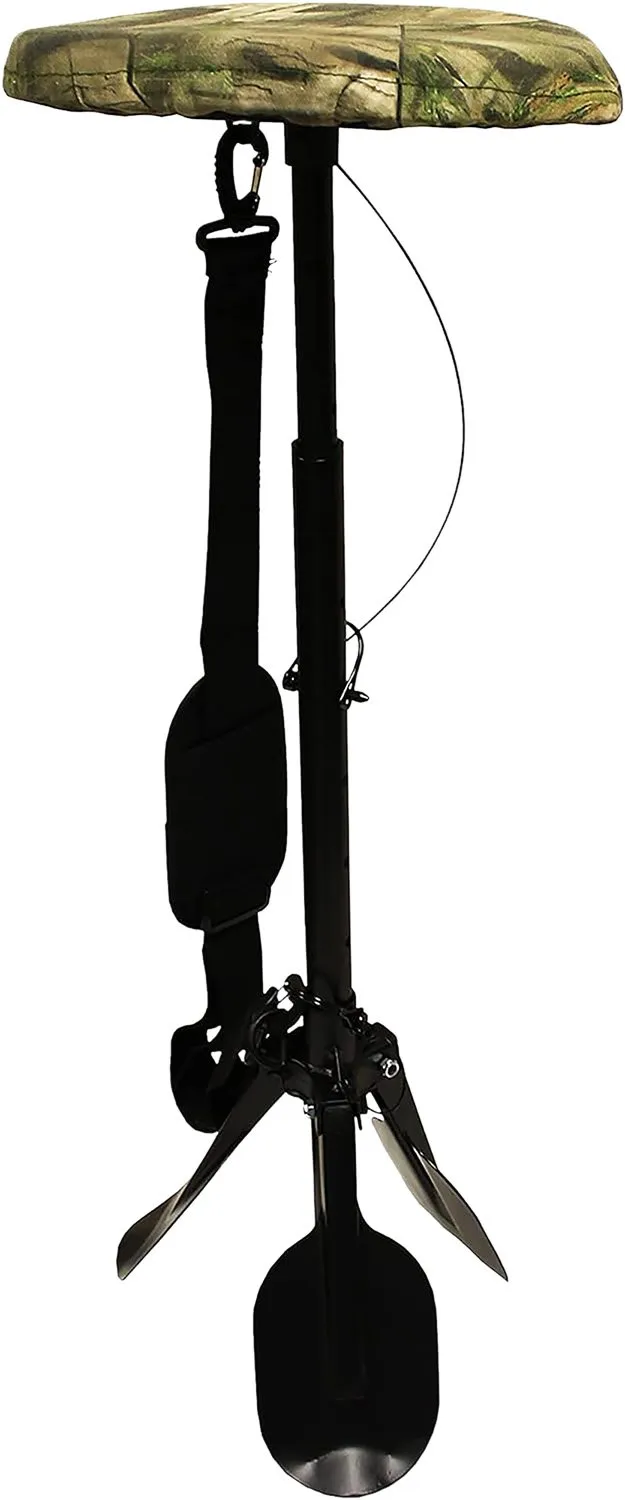 Mojo Outdoors Mud Seat HW2203 Black Steel/Plastic Adjustable Chair - Mojo Outdoors