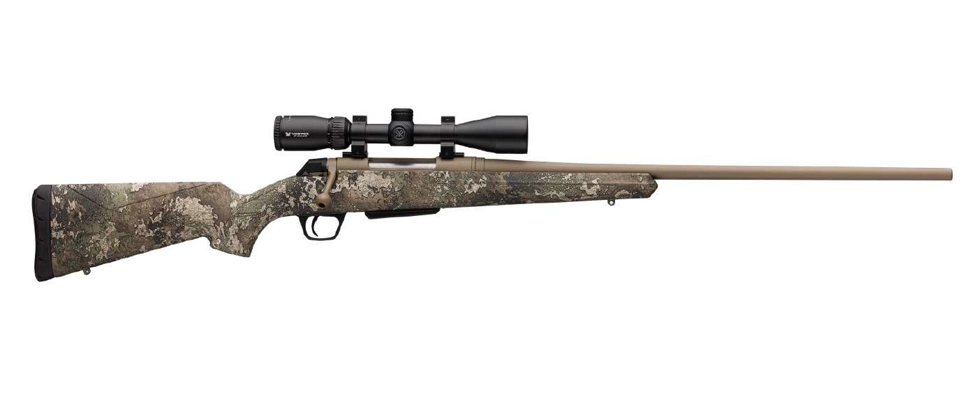 Winchester XPR 7MM, Brown Finish, 26" Button-Rifled Barrel, Polymer Stock in TrueTimber Strata Camo, 3+1 Capacity, Vortex Crossfire II 3-9x40