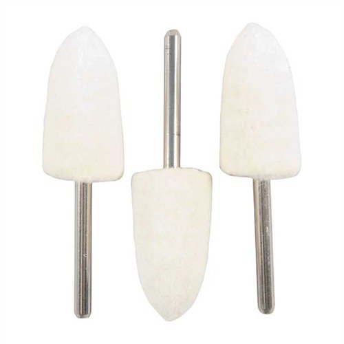 Brownells Mandrel Mounted Felt Bob Tapered Cone 1"X1/2" 3 Pack - Brownells