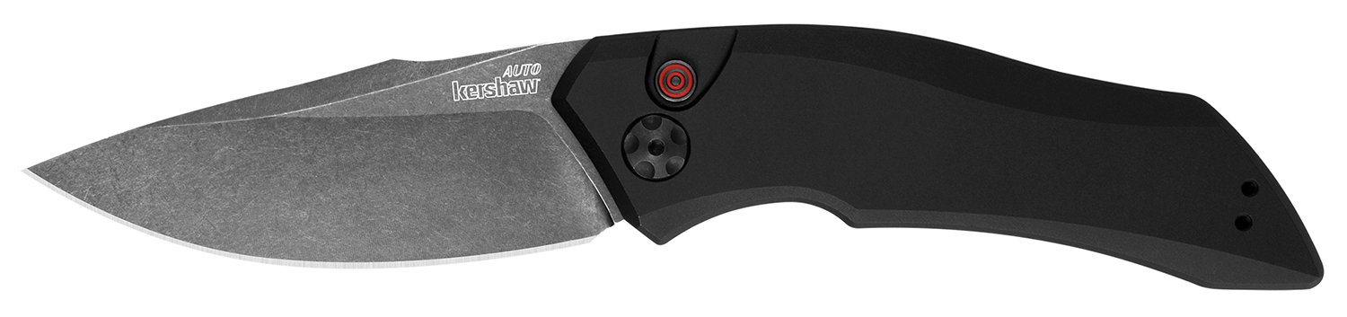 Kershaw 7100BW Launch 1 BlackWash Automatic Knife 3.4" Clip Point