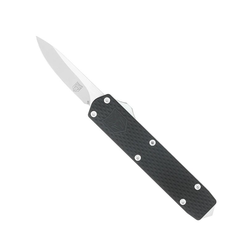 CobraTec CALIMNBLKMGEN2DNS Mini Mamba Gen II 1.99" D2 Steel OTF Knife - CobraTec Knives