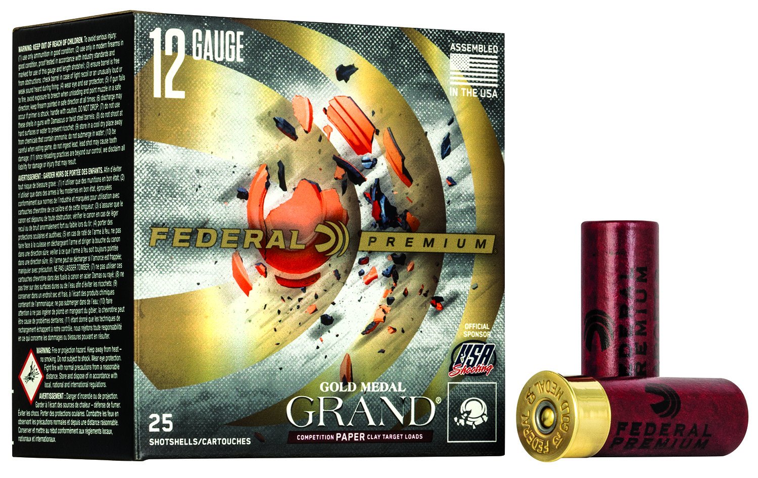 Federal Premium Gold Medal 12 Gauge 7.5 Shot 1 1-8 Ounce 25 Rounds - Federal Premium Ammunition - LEAD