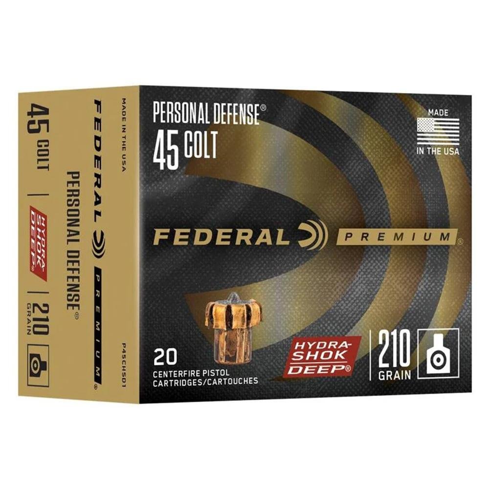 Federal P45CHSD1 .45 Colt 210gr JHP Ammo 913fps 20ct - Federal Premium Ammunition - 45 Colt