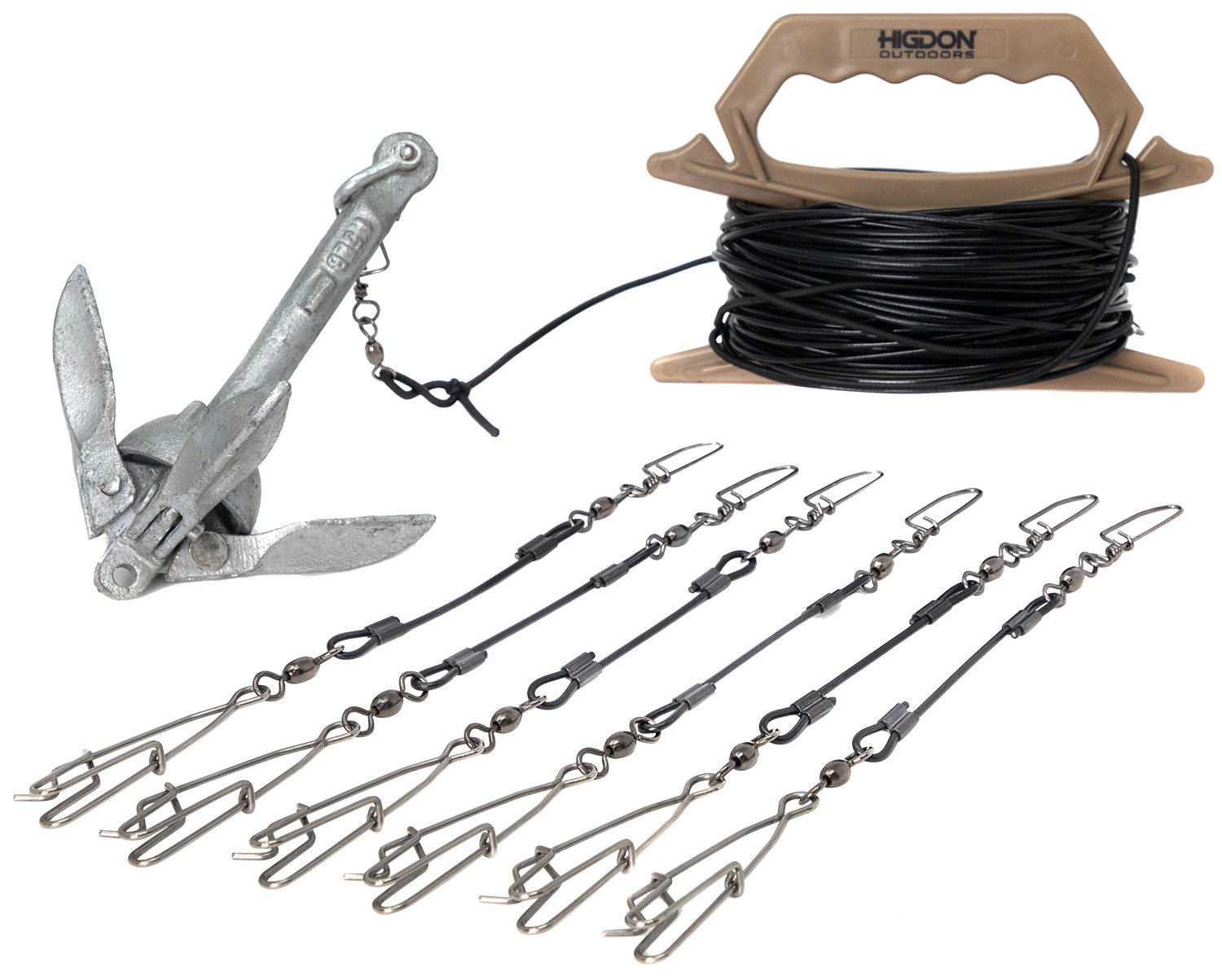 Higdon Outdoors 30340 Battleship Jerk Rig PVC Coated Steel, Rust Proof - Higdon Outdoors