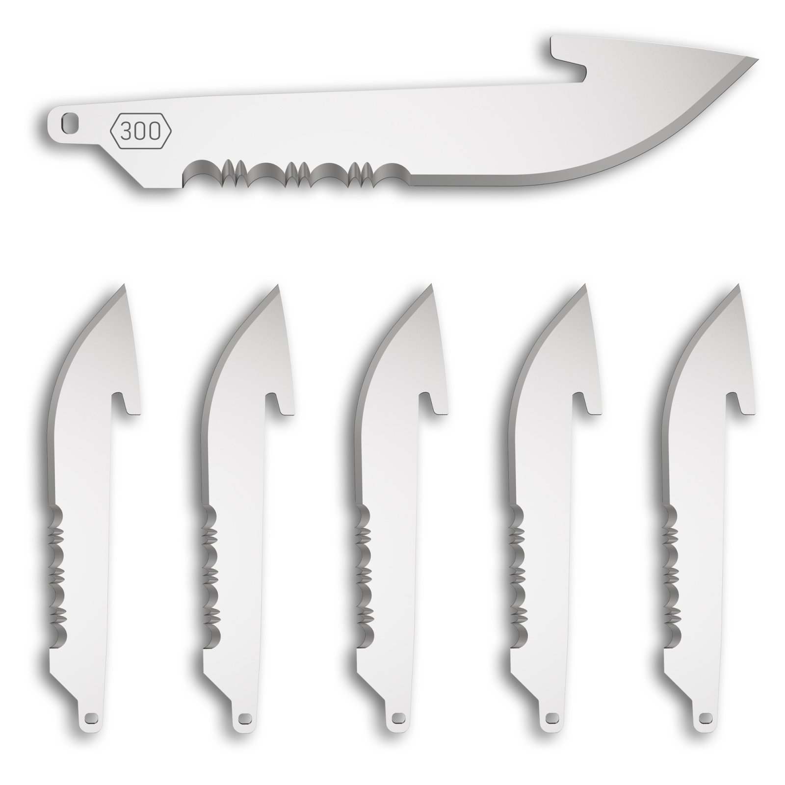 OD Edge Drop-PT 3.0" SRTD Blade 6Pk - Outdoor Edge