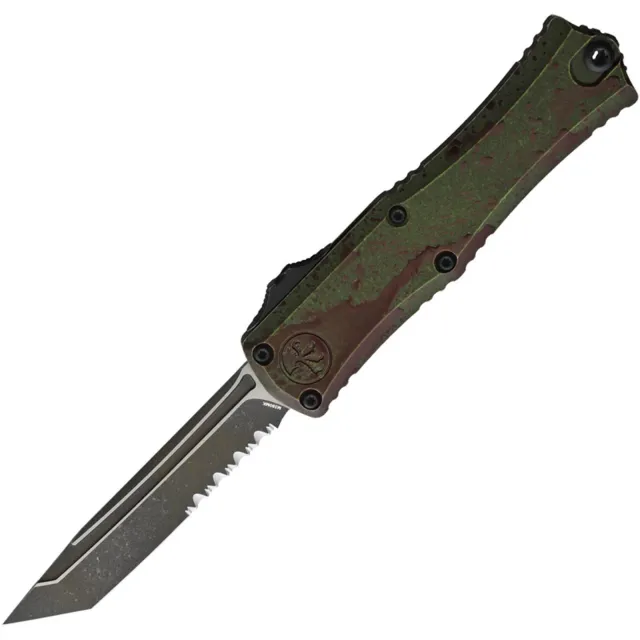 Microtech Hera II Mini 2.96 In Outbreak ALU HNDL T/E Part Serrate
